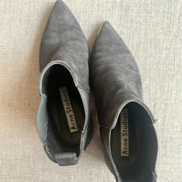 Acne Studios Suede Jensen Ankle Chelsea Boots Black women's size 7/37 Used - Picture 11 of 11